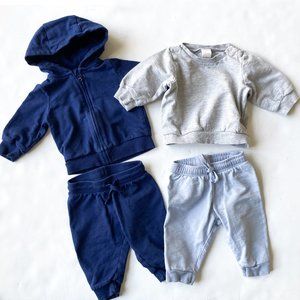 H&M Baby Sweatsuit & Sweatshirt Set (4 pieces), 3 months